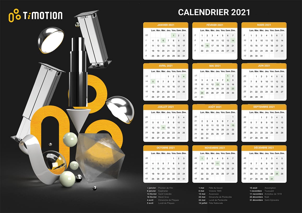 Calendrier Drarkmode Timotion